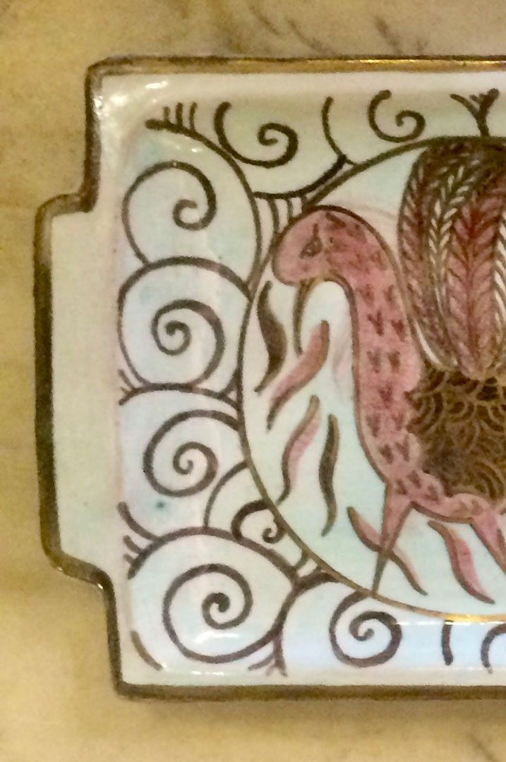 Restauración bandeja loza